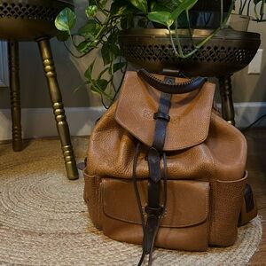 Will Leather Goods RAINIER LEATHER BACKPACK DUALTONE TAN/COGNAC